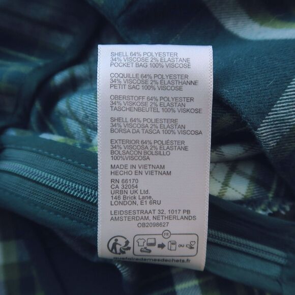 FREE PEOPLE NWT Acadia Green Combo Demi Plaid Pants Size 8 Cropped Wide Leg Punk - Picture 10 of 12